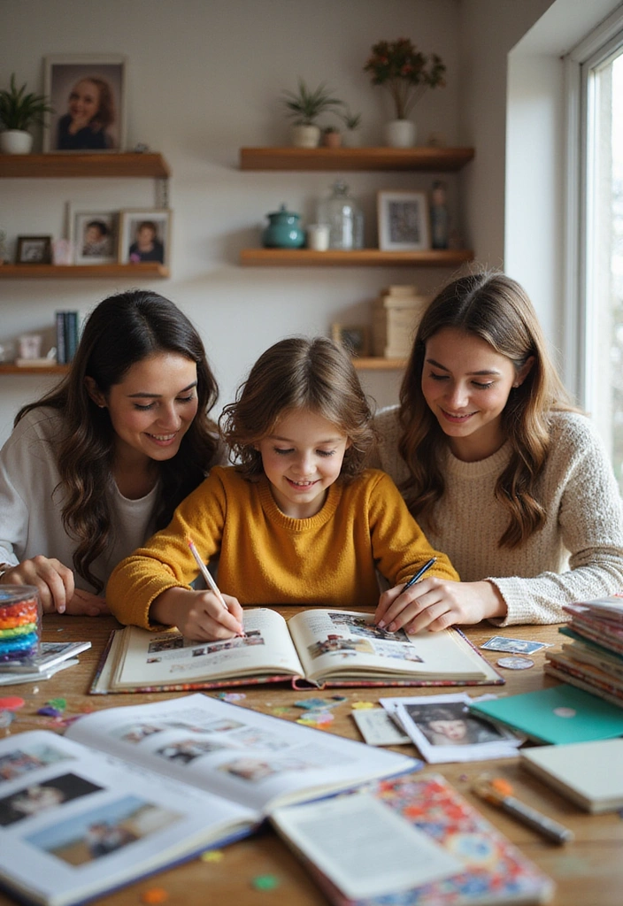 20 Family Bonding Activities That Will Bring You Closer Together (Try #15 This Weekend!) - 12. Create a Family Scrapbook