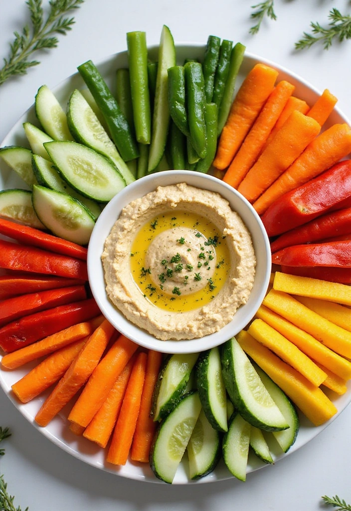 18 Healthy Snacks Your Kids Will Actually Want to Eat (Number 8 Is a Game-Changer!) - 3. Veggie Dippers with Hummus