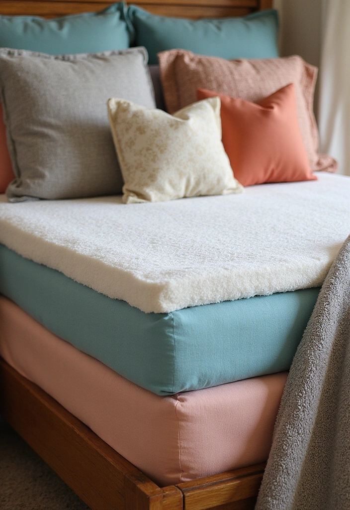 Layered Bedding for Comfort