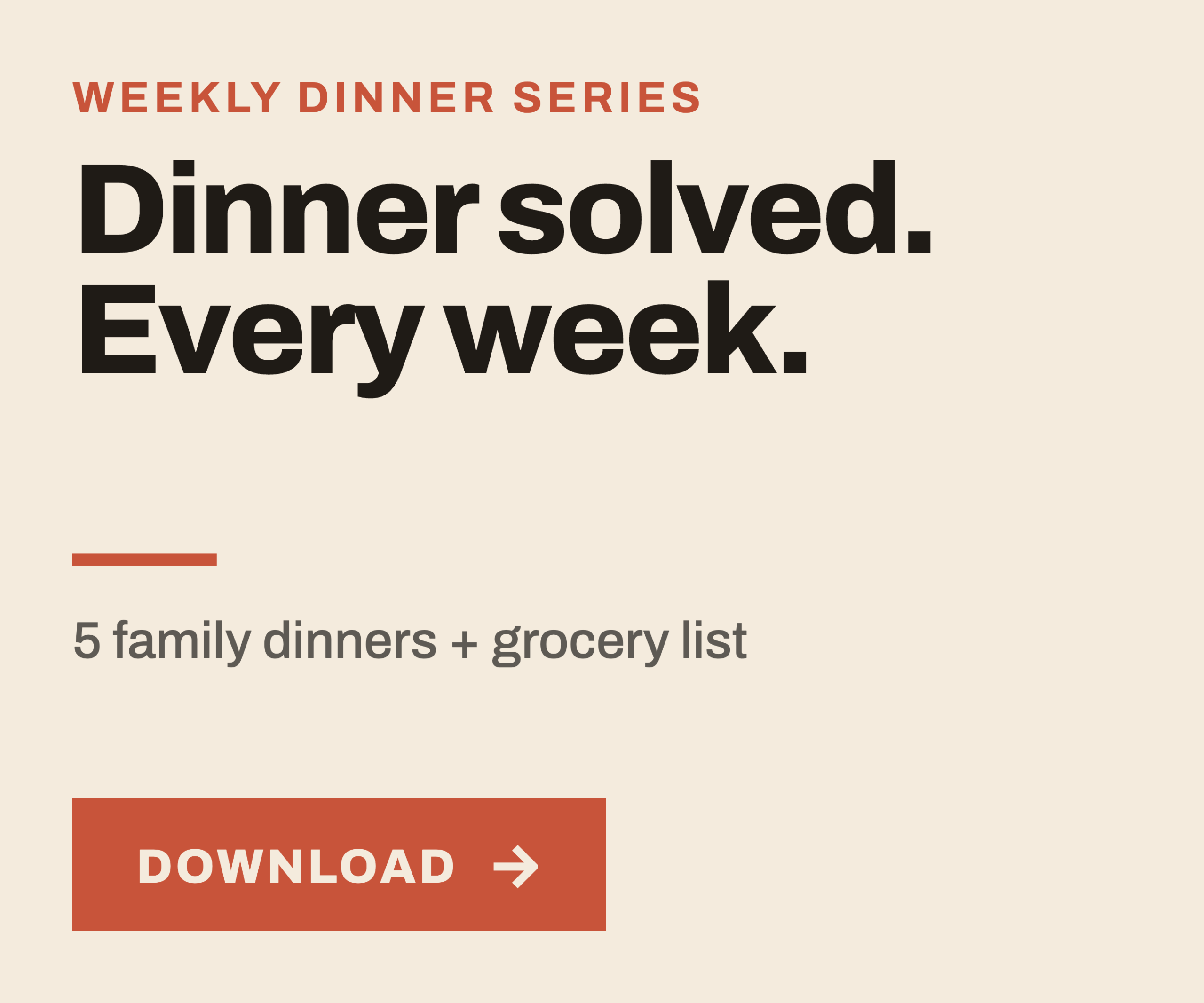 Weekly Dinner Series