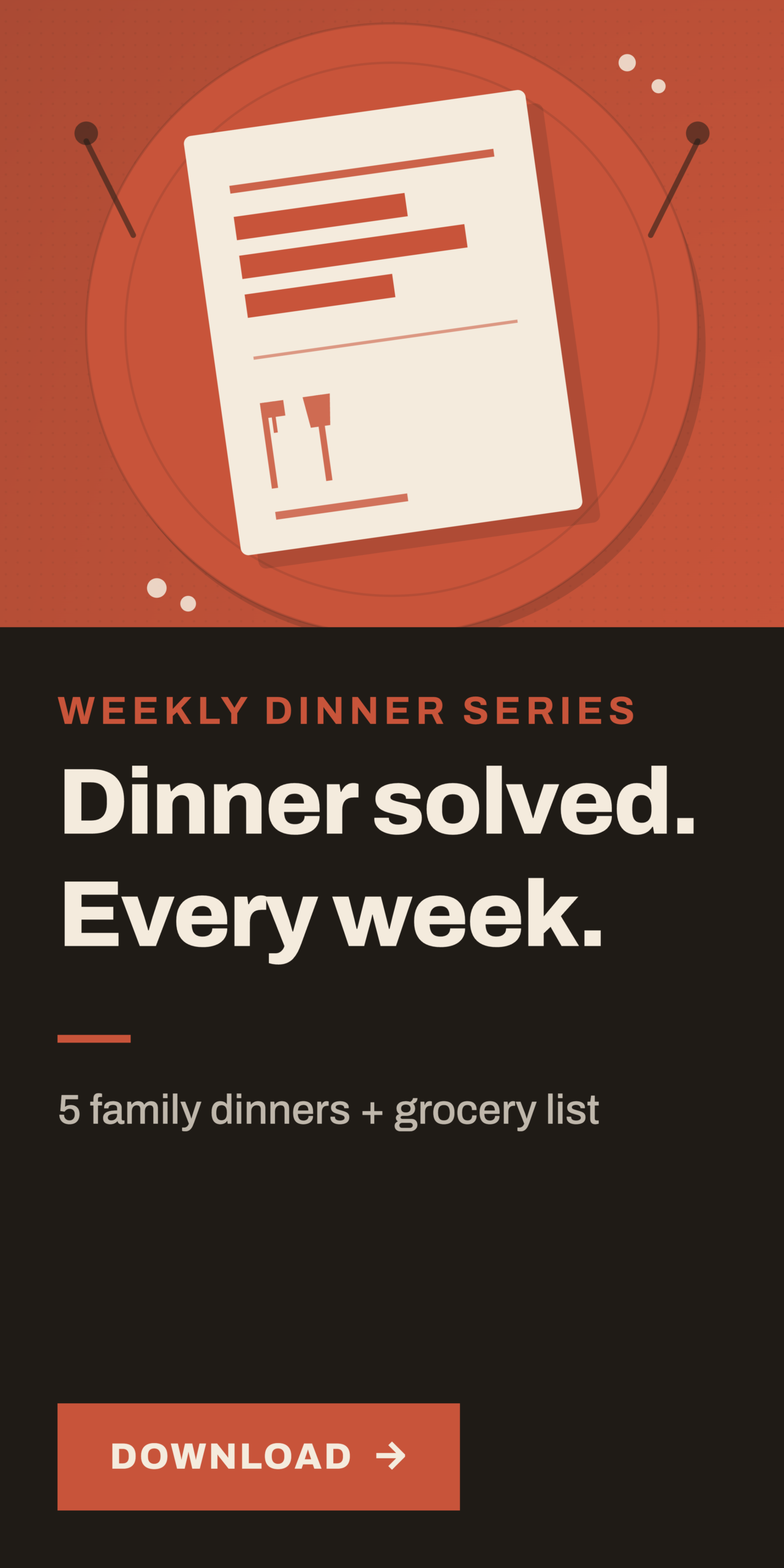 Weekly Dinner Series eBook